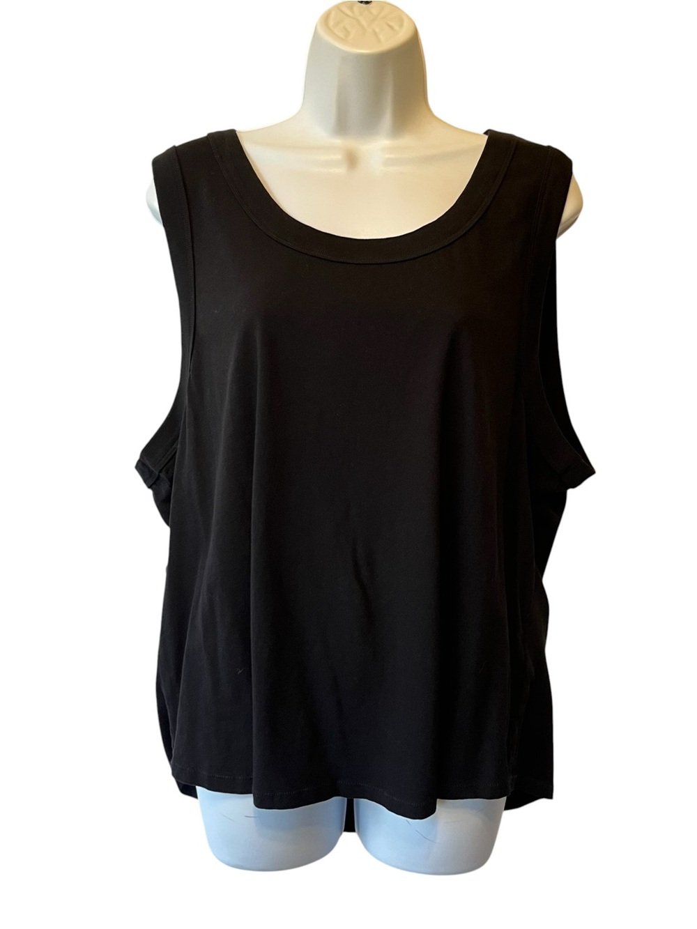 Madewell tank top 2X Black Basic Round scoop neck Womens sleeveless 100% Cotton